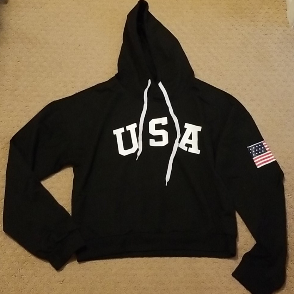 BOGO🎉 Cropped USA sweatshirt